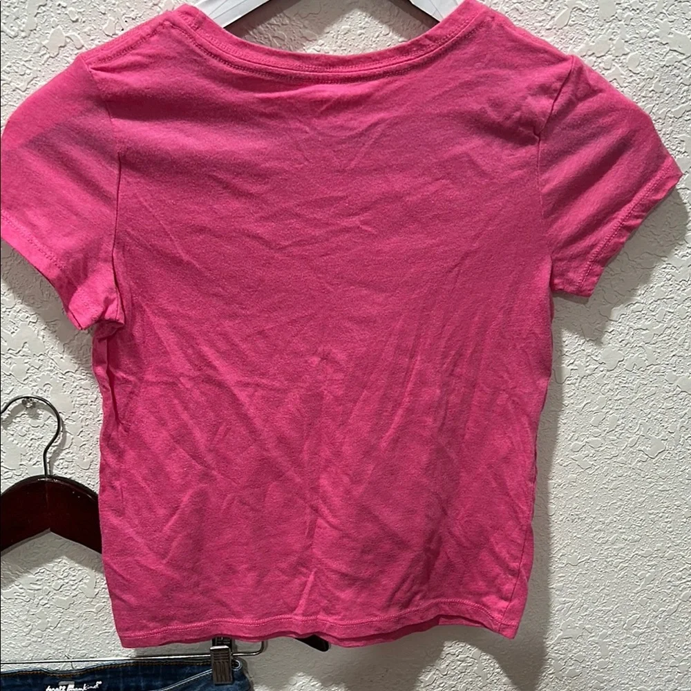 7 For All Mankind blue shorts&Old Navy Pink top Size10 GUC SET